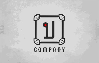 Şirket ve iş dünyası için U siyah beyaz alfabe harfi simgesi. Şirket için yaratıcı tasarım