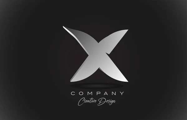 Bílá Abeceda Symbol Logo Ikona Černým Pozadím Tvůrčí Design Pro — Stockový vektor