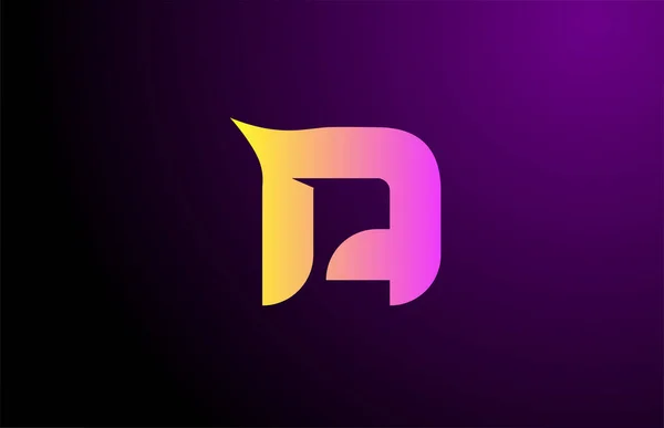 Amarelo Púrpura Logotipo Letra Alfabeto Gradiente Criativo Para Branding Negócios —  Vetores de Stock