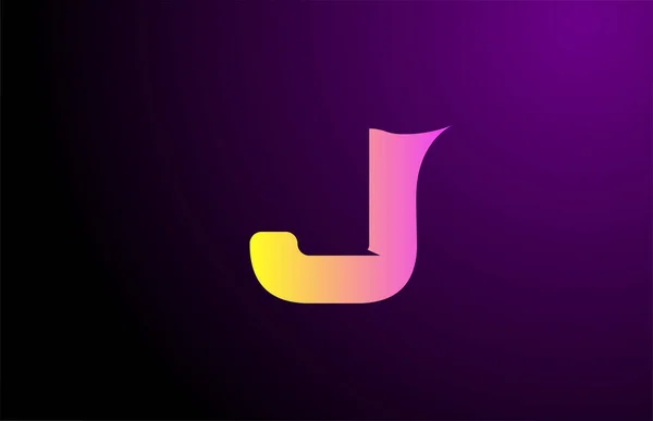 Violet Jaune Gradient Créatif Lettre Alphabet Logo Pour Image Marque — Image vectorielle