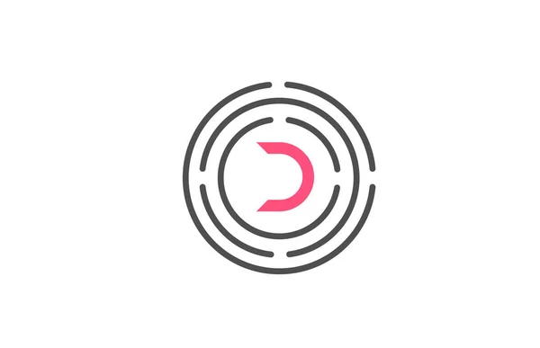 Rosa Logotyp Design Bokstav Design Med Cirklar Alfabetsikondesign Varumärke För — Stock vektor