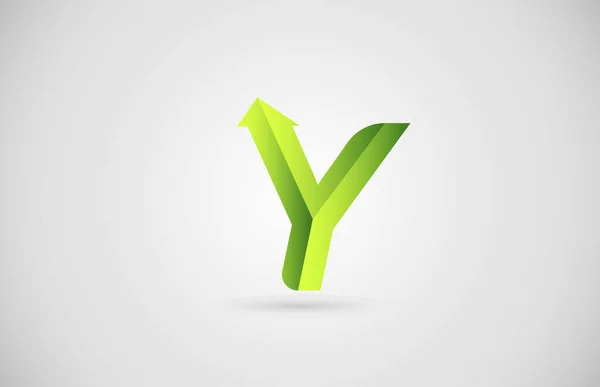 Grüner Pfeil Buchstabe Logo Symbol Für Unternehmen Und Unternehmen Kreatives — Stockvektor