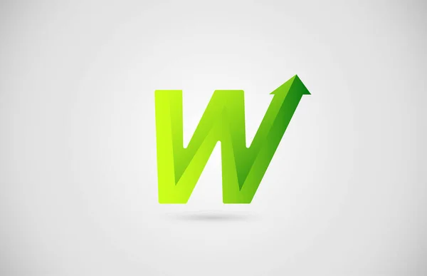 Зелена Стрілка Значок Логотипу Літери Компанії Бізнесу Креативний Дизайн Корпоративних — стоковий вектор