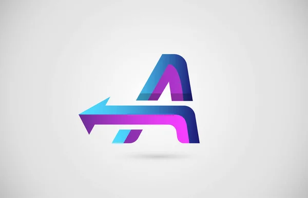 Une Flèche Alphabet Lettre Logo Pour Les Entreprises Les Entreprises — Image vectorielle