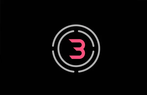 Σχεδιασμός Γραμματοσειράς Ροζ Χρώμα Και Κύκλους Σχεδιασμός Λογότυπου Αλφαβήτου Εικονίδιο — Διανυσματικό Αρχείο