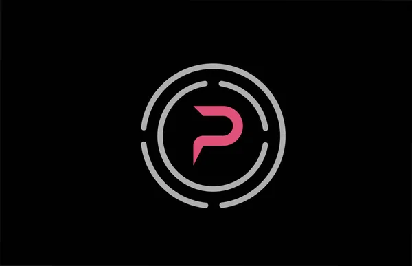 Letter Ontwerp Met Roze Kleur Cirkels Alfabet Logo Ontwerp Branding — Stockvector
