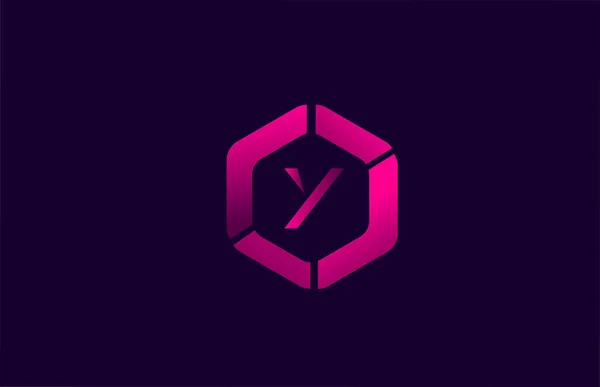 Polygon Blue Pink Abeceda Písmeno Logo Vzor Ikony Pro Podnikání — Stockový vektor