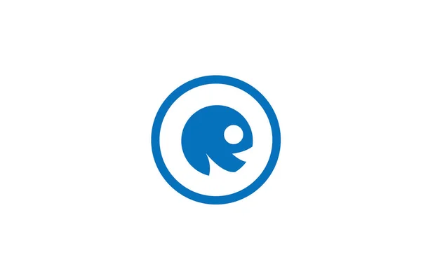 Azul Alfabeto Letra Icono Del Logotipo Diseño Círculos Para Empresa — Archivo Imágenes Vectoriales