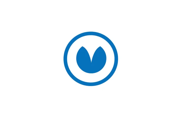 Azul Alfabeto Letra Icono Del Logotipo Diseño Círculos Para Empresa — Vector de stock