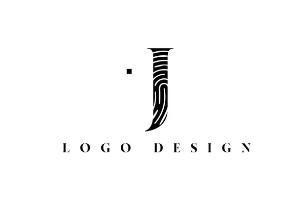 Preto Branco Alfabeto Letra Logotipo Ícone Padrão Design Para Empresa — Vetor de Stock