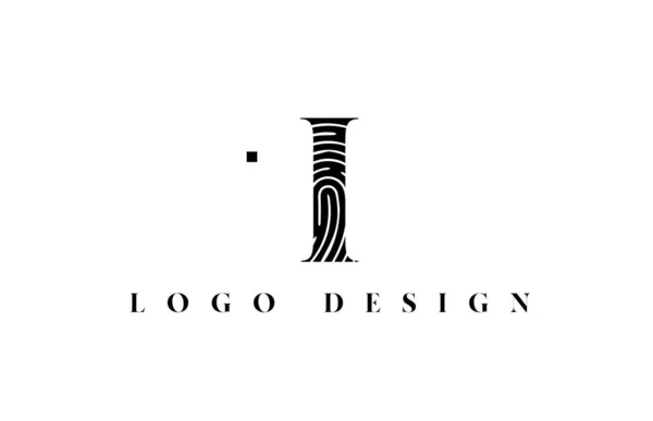 Noir Blanc Lettre Alphabet Logo Icône Conception Modèle Pour Identité — Image vectorielle