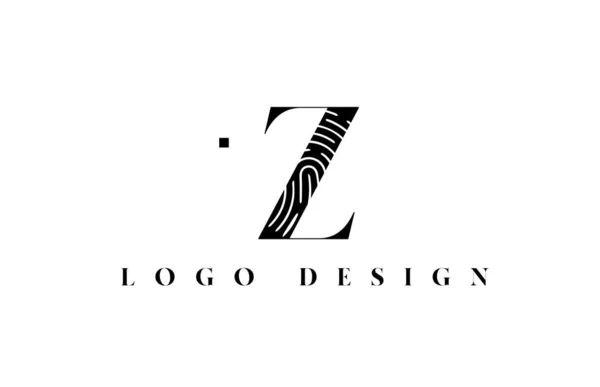 Ícone Logotipo Letra Alfabeto Preto Branco Padrão Design Para Empresa — Vetor de Stock