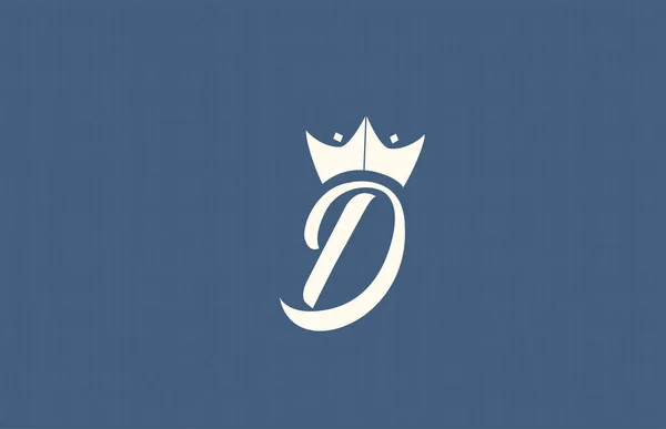 Handgeschriebenes Alphabet Buchstabe Logo Symbol Geschäftstypografie Mit Königskrone Königlichen Stil — Stockvektor