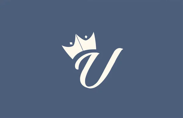 Handskriven Alfabetet Bokstav Logotyp Ikon Affärstypografi Med Kunglig Stil Kung — Stock vektor