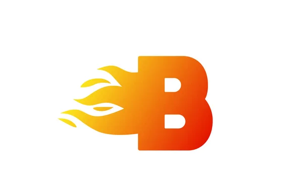 Tűz Ábécé Betű Ikon Vállalati Piros Lángok Design Alkalmas Egy — Stock Vector