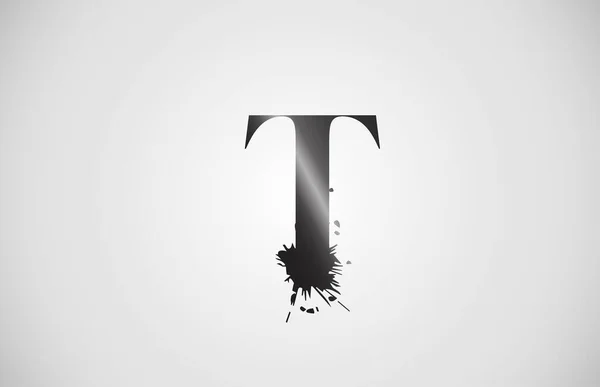 飞溅T字母表图标为企业 Grunge设计适用于公司标志 — 图库矢量图片
