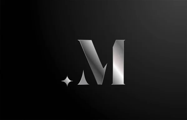 Metal Cinzento Alfabeto Criativo Letra Logotipo Para Branding Negócios Design —  Vetores de Stock