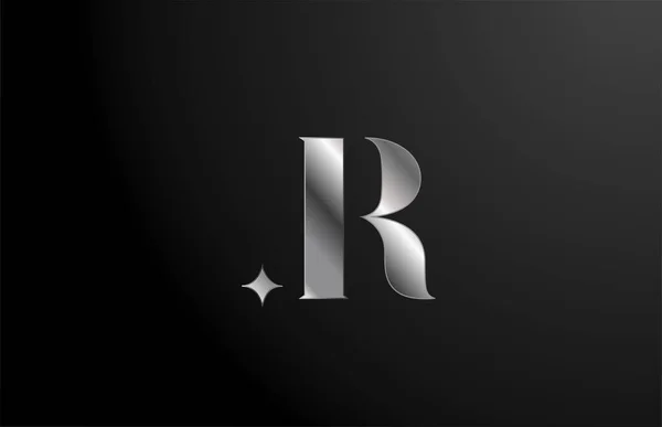 Gris Métal Lettre Alphabet Créatif Logo Pour Image Marque Les — Image vectorielle