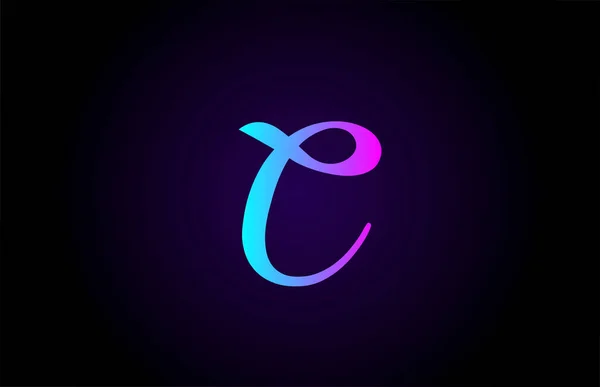 Růžové Modré Abecední Písmeno Logo Pro Značkování Podnikání Creative Gradient — Stockový vektor