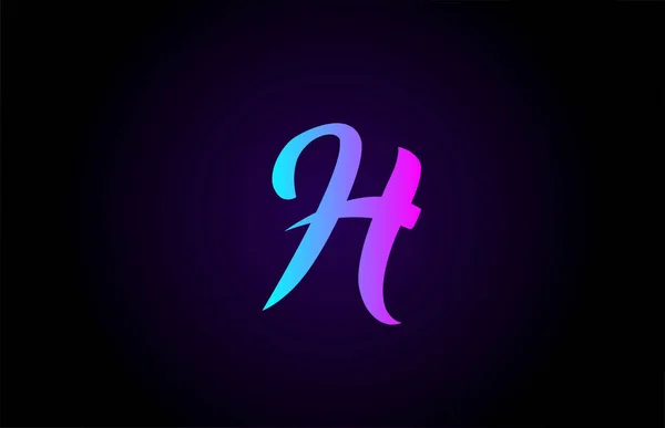 Logotipo Letra Alfabeto Azul Rosa Para Branding Negócios Design Gradiente — Vetor de Stock
