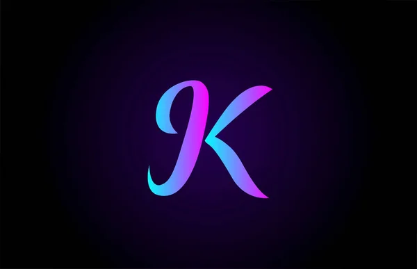 Růžové Modré Abecední Písmeno Logo Pro Značkování Podnikání Creative Gradient — Stockový vektor