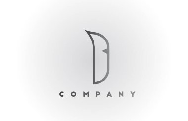 Beyaz arkaplanı olan gri beyaz alfabe harfli simge çiziyorum. Şirket ve şablon için iş yaratıcı tasarım