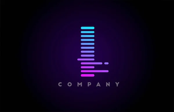 Синьо Рожеві Градієнтні Лінії Логотип Літери Компанії Бізнесу Простий Дизайн — стоковий вектор