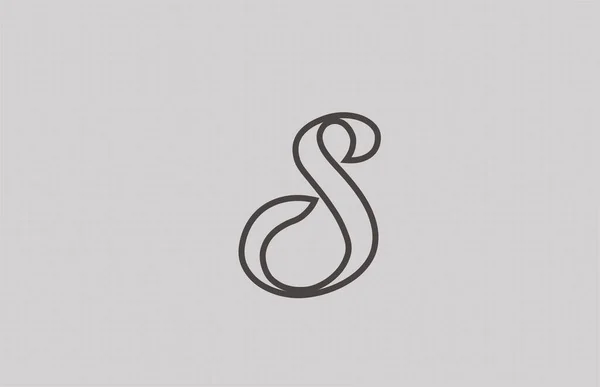 ビジネスや企業のためのSグレーラインアルファベット文字のロゴ レタリングや会社のための創造的なアイコンテンプレートデザイン — ストックベクタ