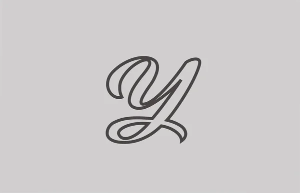 Grijze Lijn Alfabet Letter Logo Voor Bedrijven Bedrijven Creatief Icoon — Stockvector