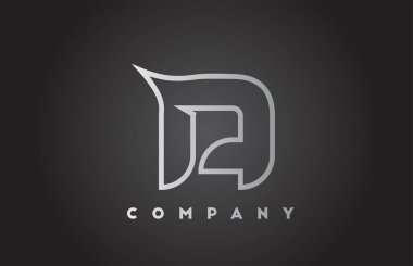 İş şablonu için yaratıcı gri bir alfabe harfi logosu. Harfler ve kimlik için profesyonel simge tasarımı 