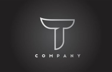 İş şablonu için yaratıcı gri gradyan alfabe harfi logosu. Harfler ve kimlik için profesyonel simge tasarımı 