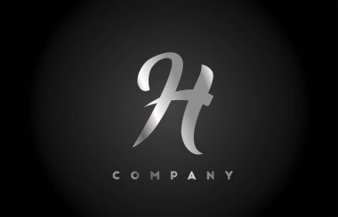 Markalaşma için gri metal alfabe harfli logo simgesi. Harfler ve kurumlar için yaratıcı şirket tasarımı 