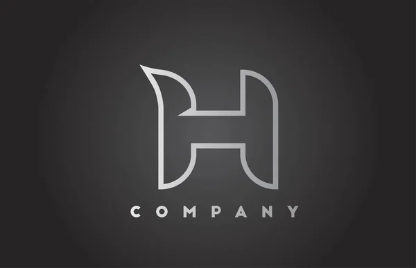 Şablonu Için Yaratıcı Gri Eğimli Alfabe Harfi Logosu Harfler Kimlik — Stok Vektör
