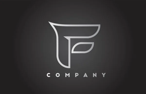 Kreatywne Szare Gradientowe Logo Liter Alfabetu Dla Szablonu Biznesowego Profesjonalny — Wektor stockowy