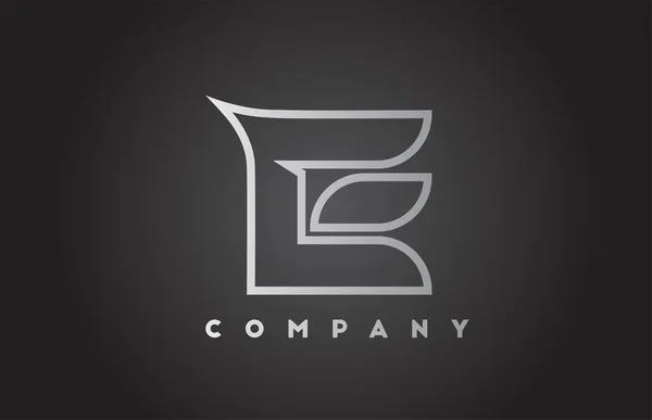 Logotipo Letra Alfabeto Gradiente Cinza Criativo Para Modelo Negócio Design — Vetor de Stock