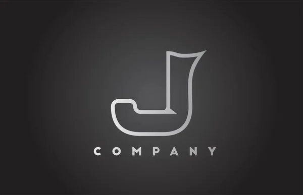 Δημιουργικό Γκρι Αλφάβητο Αλφάβητο Λογότυπο Για Επιχειρηματικό Πρότυπο Επαγγελματικός Σχεδιασμός — Διανυσματικό Αρχείο