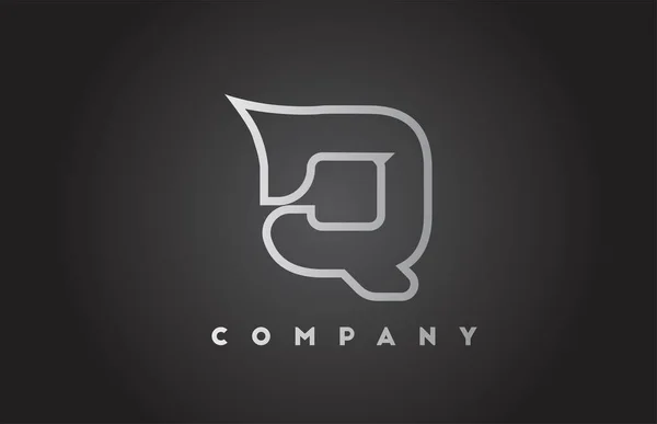 Creatief Grijs Gradiënt Alfabet Letter Logo Voor Business Template Professioneel — Stockvector