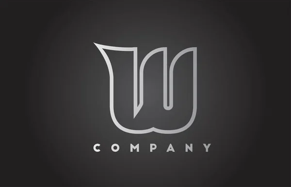 Creatieve Grijze Gradiënt Alfabet Letter Logo Voor Business Template Professioneel — Stockvector
