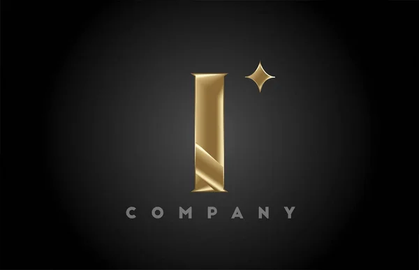 Oro Metal Alfabeto Letra Icono Logotipo Plantilla Empresa Diseño Empresarial — Archivo Imágenes Vectoriales