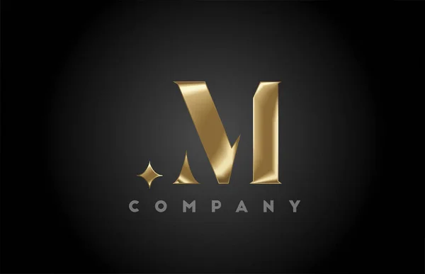 Ouro Alfabeto Metálico Letra Ícone Logotipo Modelo Empresa Design Negócios —  Vetores de Stock