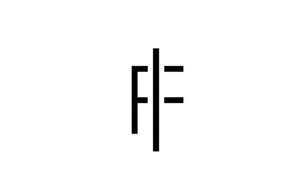 Μαύρο Και Άσπρο Αλφάβητο Γραμμή Λογότυπο Γράμμα Για Εικονίδιο Των — Διανυσματικό Αρχείο