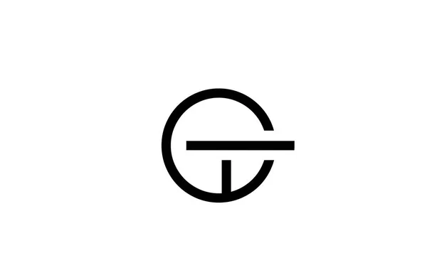 Ασπρόμαυρο Αλφάβητο Γράμμα Λογότυπο Για Την Επιχείρηση Εικονίδιο Απλός Σχεδιασμός — Διανυσματικό Αρχείο