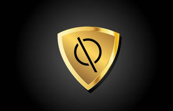 럭셔리 알파벳 로고는 비즈니스와 회사를 아이콘입니다 금속제 배지로 창조적 디자인 — 스톡 벡터