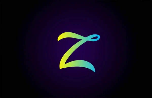 Alphabet Letter Logo Icon Branding Green Yellow Creative Branding Design — Stock Vector