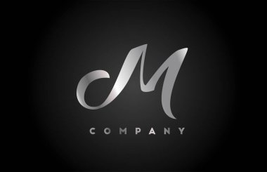 Markalaşma için gri metal alfabe harfli logo simgesi. Harfler ve kurumlar için yaratıcı şirket tasarımı 