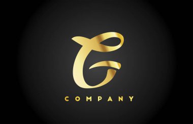 Markalaşma için altın metal G alfabesi harfi simgesi. Harfler ve kurumlar için yaratıcı şirket tasarımı 