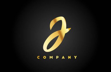 Altın metal alfabe harfleri simgesi, markalaşma için. Harfler ve kurumlar için yaratıcı şirket tasarımı 