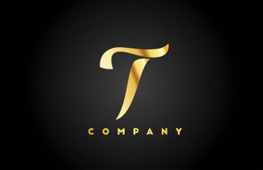 Markalaşma için altın altın metal alfabe harfi simgesi. Harfler ve kurumlar için yaratıcı şirket tasarımı 
