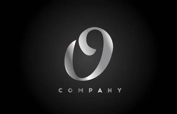 Szary Metal Logo Litery Alfabetu Ikona Znakowania Kreatywne Projektowanie Firmy — Wektor stockowy