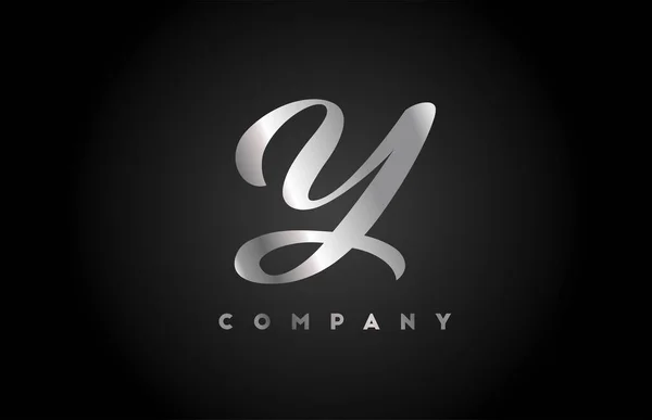 Metal Cinza Alfabeto Letra Logotipo Ícone Para Branding Design Empresa —  Vetores de Stock
